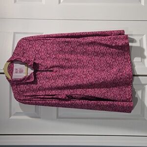 Pro Zone 1/4 zip multi pink, red top